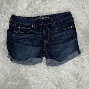 American Eagle Dark Wash Mini Denim Jean Shorts US 8
